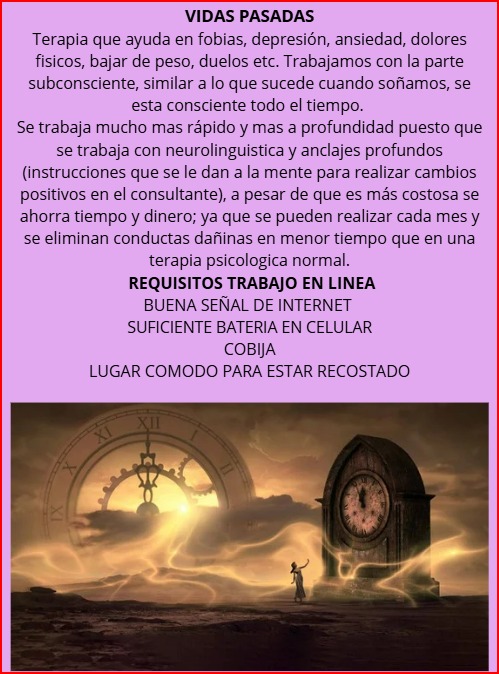 Imagen sobre regresión a vidas pasadas